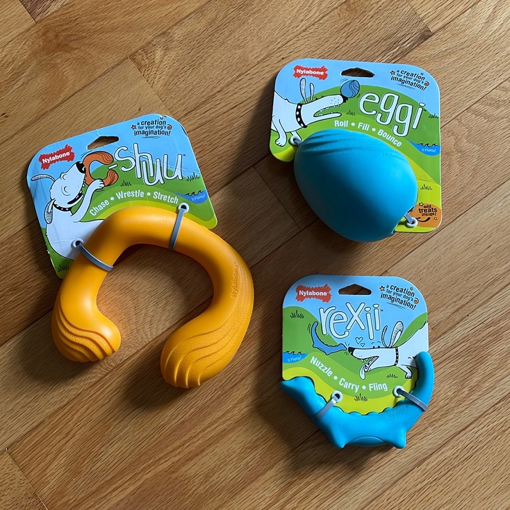 Nylabone Shuu, Eggi, & Rexii